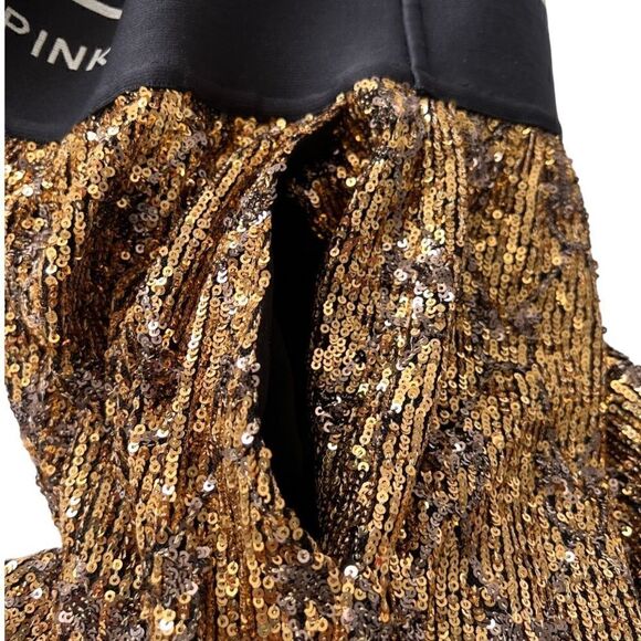 PINKO Pinko Palazzo Pants With Sequins Color Gold Size 40 IT USA 4 - Picture 4 of 7